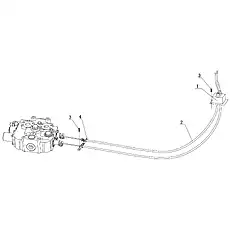 Flexible shaft - Блок «Working Hydraulic Control System (For SDC Cab)»  (номер на схеме: 2)