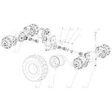 Front drive axle C216BRD ZL50G2-04100 - Блок «Drive Axle Assembly»  (номер на схеме: 1)