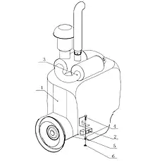 Nut M24 - Блок «Engine Mounting And Attachment (Shanghai)»  (номер на схеме: 6)