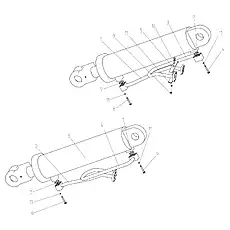 Lifting cylinder (Long arm king) DG956N-A06600D - Блок «Lifting Cylinder Tube»  (номер на схеме: 8)