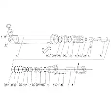 Combined seal D170 - Блок «Lifting Cylinder»  (номер на схеме: (4))