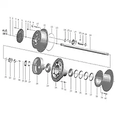Bolt for brake disk - Блок «Planetary Transmission Assembly (Shantui)»  (номер на схеме: 40)