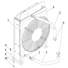 Nut M14 - Блок «Radiator And Piping (Weichai)»  (номер на схеме: 10)