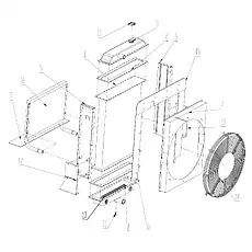 Double water cover Ⅱ-0.9 - Блок «Radiator Assembly 2»  (номер на схеме: 10)
