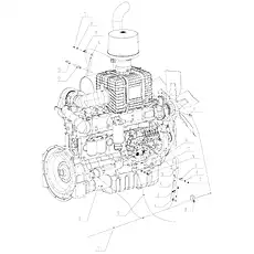 Generator bracket DG956N1-15010 - Блок «Rear Frame Wiring (Weichai)»  (номер на схеме: 14)