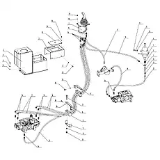 Mounting plate - Блок «Single Handle Pilot Control Piping»  (номер на схеме: 17)