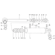 Joint bearing GE50ES - Блок «Steering Cylinder»  (номер на схеме: (1))