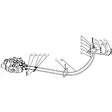 Flexible shaft - Блок «Working Hydraulic Control System»  (номер на схеме: (10))