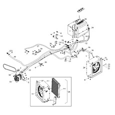 Air conditioning system outdoor assembly