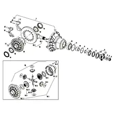 Active spiral bevel gear - Блок «Front axle main reducer assembly»  (номер на схеме: 13.1)