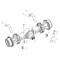 Hex bolt with flange - Блок «Передний привод оси в сборе»  (номер на схеме: 7)