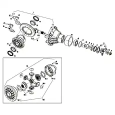 Active spiral bevel gear - Блок «Главный редуктор в сборе»  (номер на схеме: 13.1)