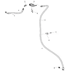 24° taper hose assembly - Блок «Parking and auxiliary brake system»  (номер на схеме: 1)