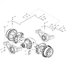 Hex bolt with flange - Блок «Привод задней оси в сборе»  (номер на схеме: 13)