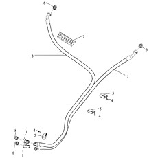 Transmission oil radiator connecting pipeline