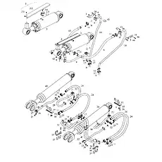 A2 port pipe of multi-way valve - Блок «Working cylinder system»  (номер на схеме: 31)