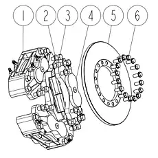 Washer 20 - Блок «Brake Assembly For Front Drive Axle (92000406)»  (номер на схеме: 2)