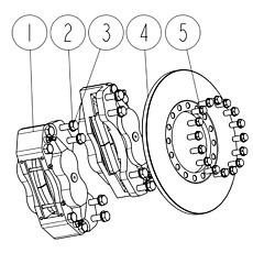 Brake Assembly For Rear Drive Axle