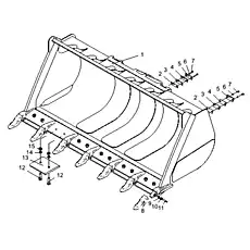 Bolt M16×35 - Блок «Ковш в сборе»  (номер на схеме: 7)