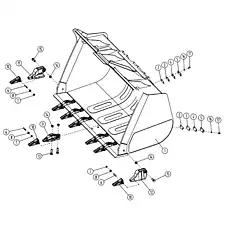 Bucket teeth - Блок «Ковш в сборе»  (номер на схеме: 9)
