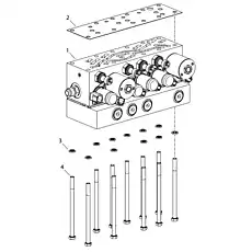 Assembly-modulator and selector valve - Блок «Группа распределительного клапана»  (номер на схеме: 1)