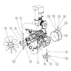 Bolt M8×16 - Блок «Монтаж двигателя и соединение»  (номер на схеме: 18)