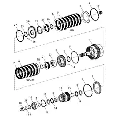 Spring disc assembly - Блок «Forward/hi And 3rd Shaft Group»  (номер на схеме: 21)