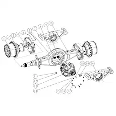 Axle housing assembly - Блок «Привод задней оси»  (номер на схеме: 6)