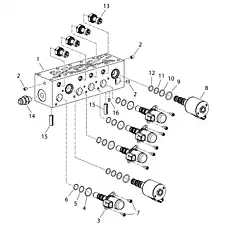 Assembly-selector body and plug - Блок «Selector Valve Assembly»  (номер на схеме: 1)