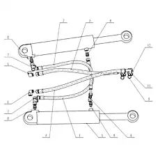 Bolt M10×30 - Блок «Steering Cylinder And Pipeline»  (номер на схеме: 11)