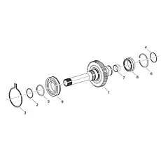 Assembly-turbine shaft and gear - Блок «Turbine Shaft Group»  (номер на схеме: 1)