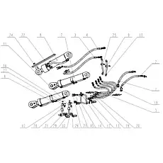 Bolt M12×25 - Блок «Working Cylinder And Pipeline»  (номер на схеме: 24)