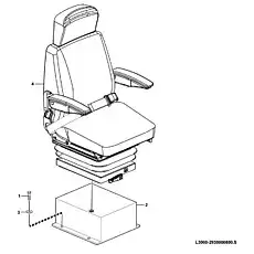 Seat support - Блок «Кресло оператора в сборе L3000-2930000800.S»  (номер на схеме: 2)