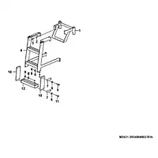 Pedal - Блок «Лестница M3431-2934004502.S1b»  (номер на схеме: 12)