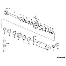 Cylinder tube 24A139210 - Блок «Гидроцилиндр подъема рычага (3731CH) F1310-4120005999»  (номер на схеме: 1)