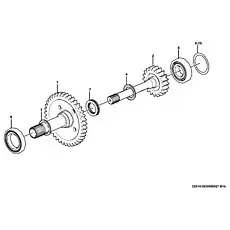 Drive shaft gear - Блок «Первичный и вторичный вал C0510-2030900027.B1b»  (номер на схеме: 2)