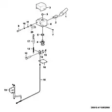 Nut M10 RM-006-01 - Блок «Механизм переключения передач (3713CH) D0610-4110002868»  (номер на схеме: 5)