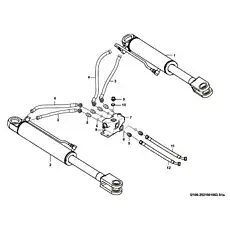 Steering cylinder HSGL-90*50*480-870C - Блок «Рулевой цилиндр в сборе I2100-2921001063.S1a»  (номер на схеме: 2)