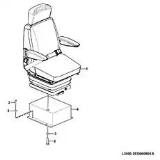 Washer - Блок «Крепление сидения водителя L3000-2930000905.S»  (номер на схеме: 3)