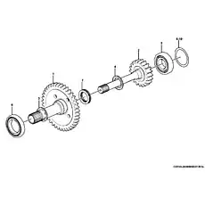 Drive shaft gear - Блок «Вал и муфта в сборе C0510-2030900027.B1B»  (номер на схеме: 2)