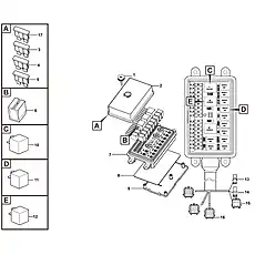Cover - Блок «Fuse and relay unit P4320-4130001873 (330602)»  (номер на схеме: 9)
