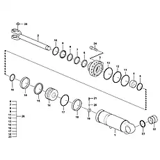 Bushing - Блок «Lifting cylinder F1310-4120009205 HSGF-170*110*861-1460A (3713CH)»  (номер на схеме: 22)