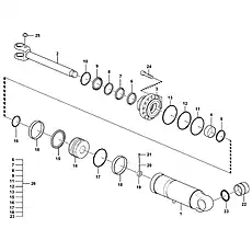 Screw - Блок «Lifting cylinder F1310-4120009206 HSGF-170*110*861-1460B (3713CH)»  (номер на схеме: 21)