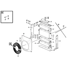 Hydraulic oil cooler - Блок «Radiator A0394-4110003909 L972F-W»  (номер на схеме: 1)