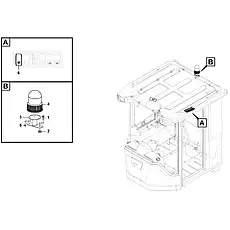 Rotating beacon - Блок «Rotating beacon P4310-2943000782.S»  (номер на схеме: 4)