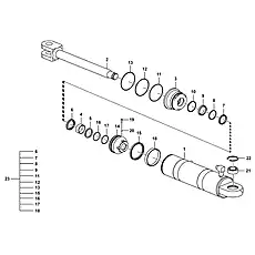 Piston rod - Блок «Steering cylinder I2111-4120008889 HSGL-100*60*432-918 (3731CH)»  (номер на схеме: 2)
