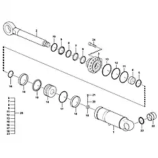 Nut - Блок «Tilt cylinder F1410-4120008912 HSGF-200*110*564-1138 (3713CH)»  (номер на схеме: 19)