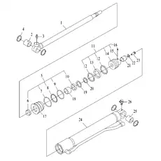 BACK-UP RING 90×84×15 - Блок «Цилиндр рычага»  (номер на схеме: 12)