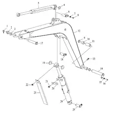 ARM CYLINDER ASSEMBLY - Блок «Стрела в сборе»  (номер на схеме: 5)