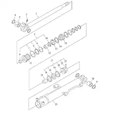 BACK-UP RING Φ120×114×15 - Блок «Цилиндр стрелы»  (номер на схеме: 18)